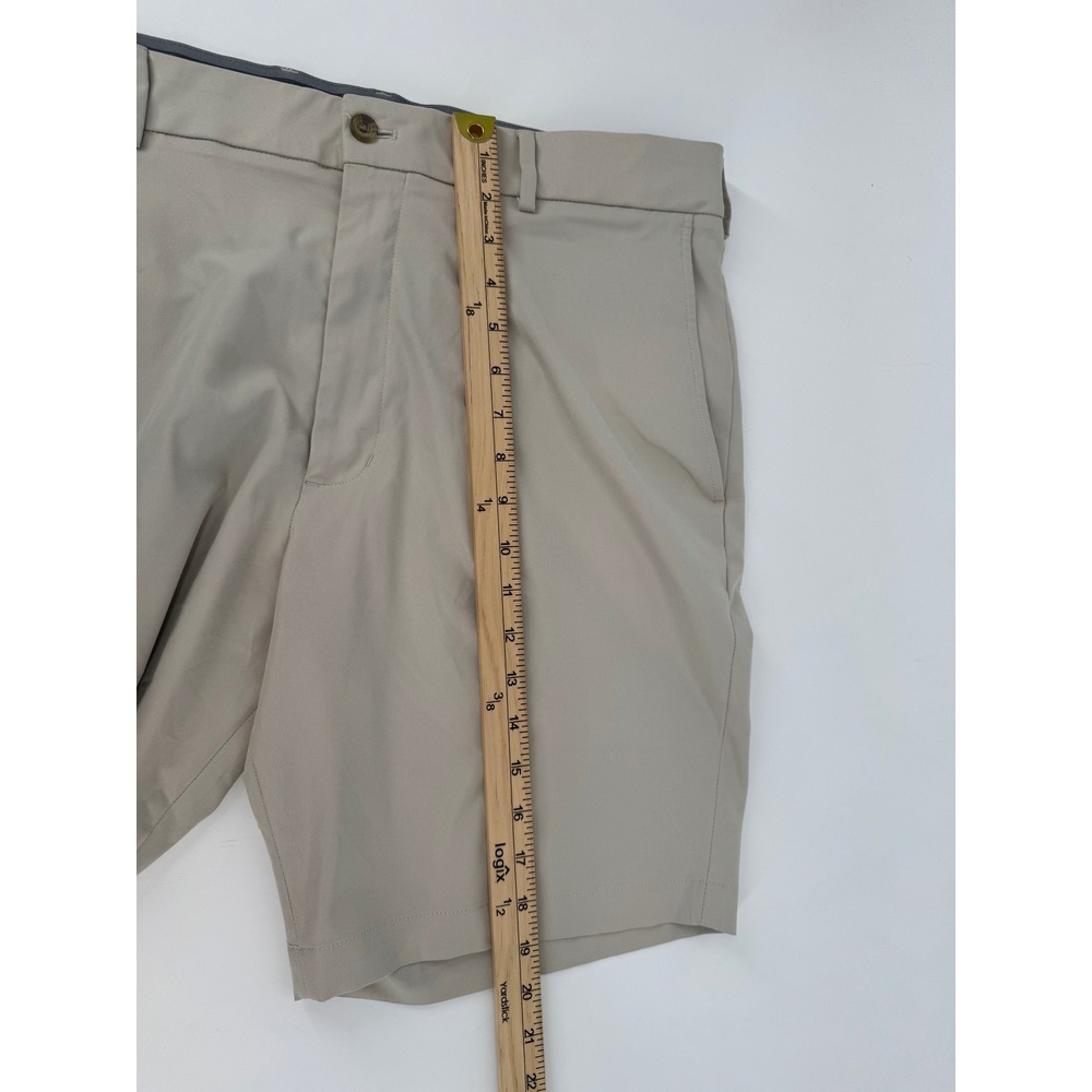 Walter Hagen Mens Golf Shorts Khaki Tan Flat Front Performance MGA14411 Size 38 - Picture 9 of 11
